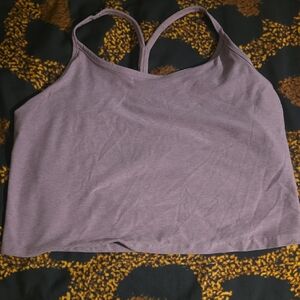 Soft Lavender Cropped Racerback Tank